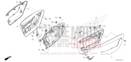 COUVERCLE LATERAL (CB350RS/GB350S) GB350SS de 2025